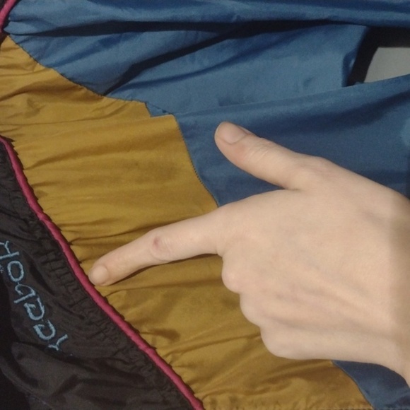 Vintage Reebok Windbreaker Jacket size small Blue Black Retro 80s 90s Athletic - Picture 9 of 12
